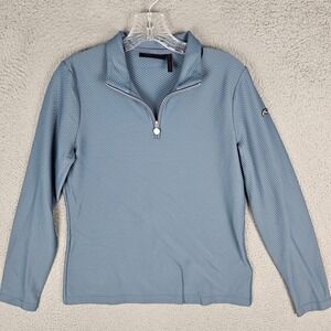 KJUS Pullover Women 38 Medium Seoul Midlayer Half-Zip Textured Long Sleeve Top
